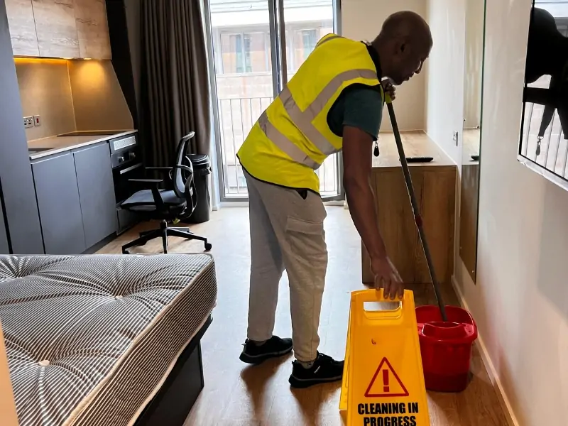 Professional Cleaning Services UK team cleaning a commercial property