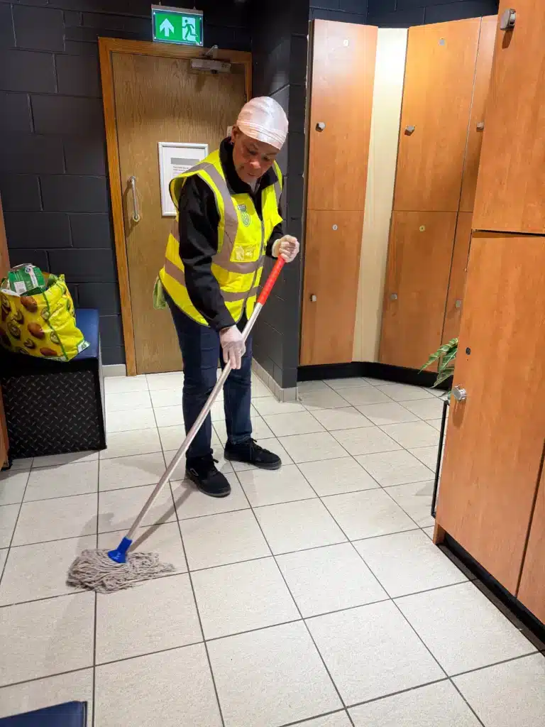 Professional commercial cleaning services UK by USSG cleaner maintaining hygiene in commercial premises