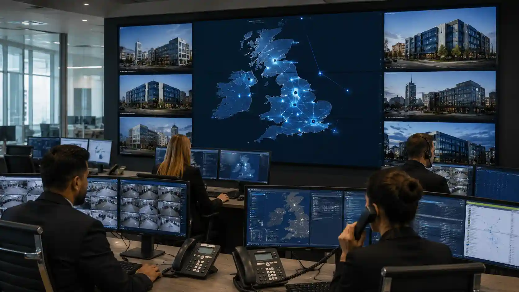 Nationwide office security services coordination across multiple UK office locations